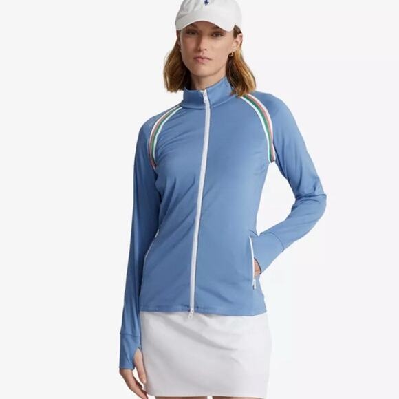 RLX Ralph Lauren NWT Women's Golf Full Zip Performance Jacket Blue Size Small - Picture 1 of 12